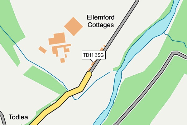TD11 3SG map - OS OpenMap – Local (Ordnance Survey)