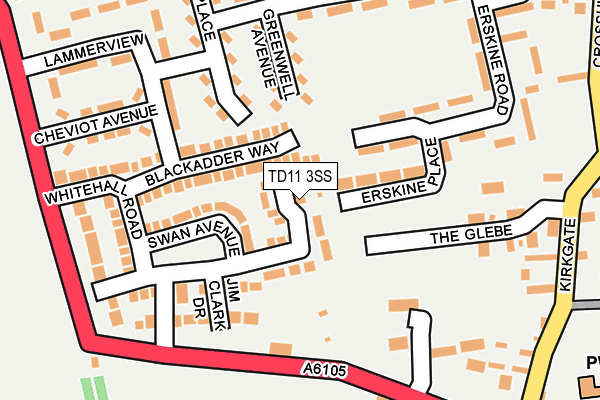 TD11 3SS map - OS OpenMap – Local (Ordnance Survey)