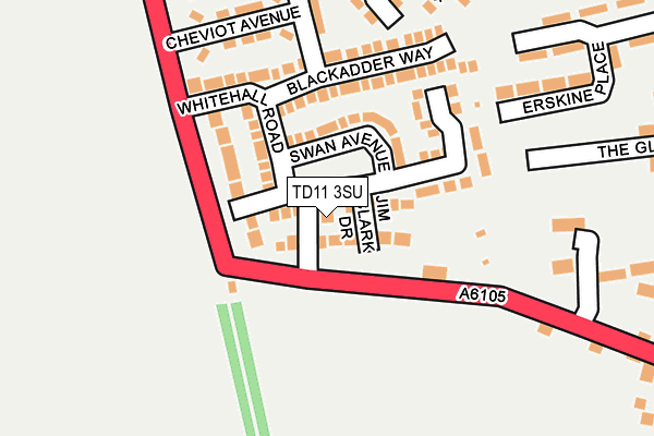 TD11 3SU map - OS OpenMap – Local (Ordnance Survey)
