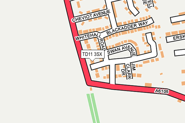 TD11 3SX map - OS OpenMap – Local (Ordnance Survey)