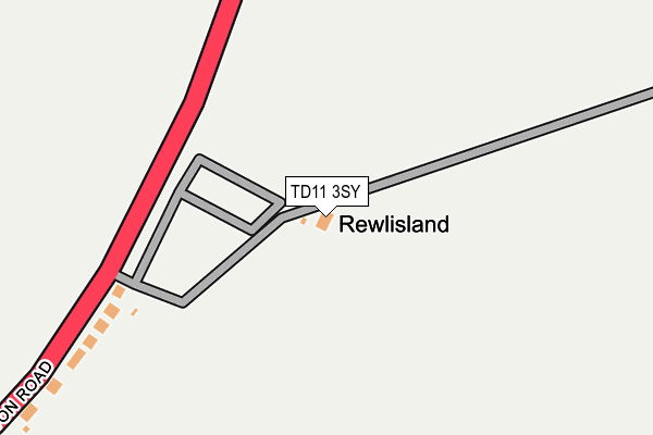 TD11 3SY map - OS OpenMap – Local (Ordnance Survey)