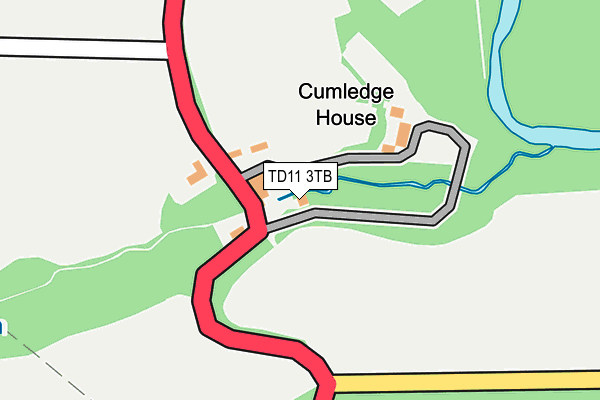 TD11 3TB map - OS OpenMap – Local (Ordnance Survey)