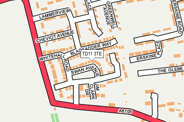 TD11 3TE map - OS OpenMap – Local (Ordnance Survey)