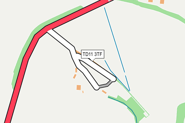 TD11 3TF map - OS OpenMap – Local (Ordnance Survey)