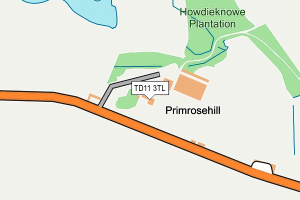 TD11 3TL map - OS OpenMap – Local (Ordnance Survey)