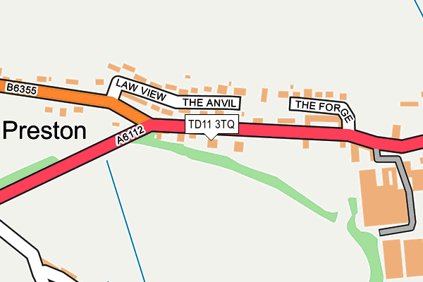 TD11 3TQ map - OS OpenMap – Local (Ordnance Survey)