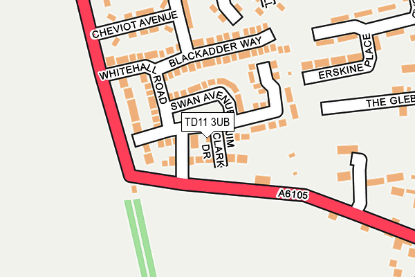 TD11 3UB map - OS OpenMap – Local (Ordnance Survey)