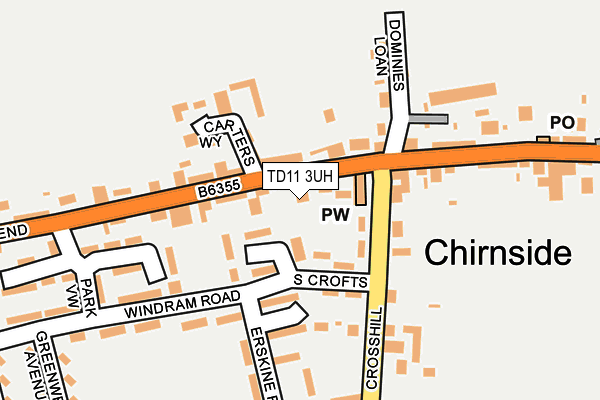 TD11 3UH map - OS OpenMap – Local (Ordnance Survey)