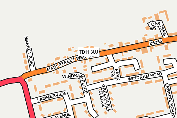 TD11 3UJ map - OS OpenMap – Local (Ordnance Survey)