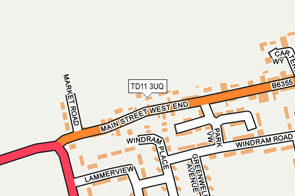 TD11 3UQ map - OS OpenMap – Local (Ordnance Survey)