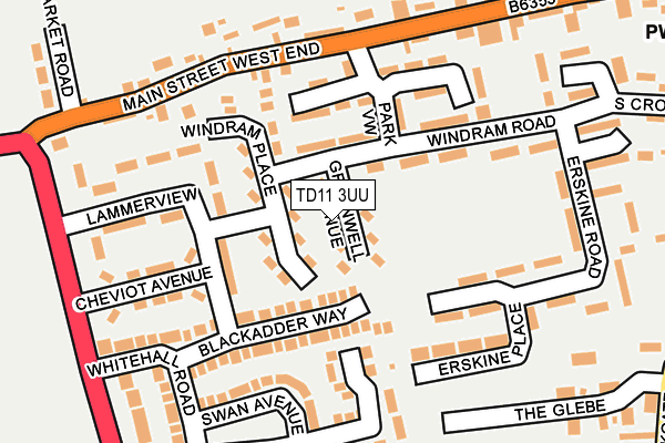 TD11 3UU map - OS OpenMap – Local (Ordnance Survey)