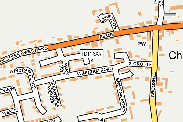 TD11 3XA map - OS OpenMap – Local (Ordnance Survey)