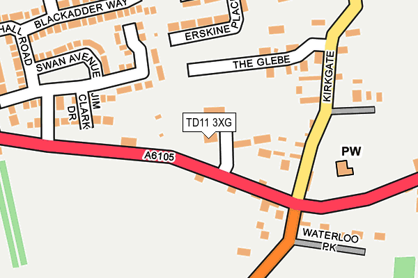 TD11 3XG map - OS OpenMap – Local (Ordnance Survey)