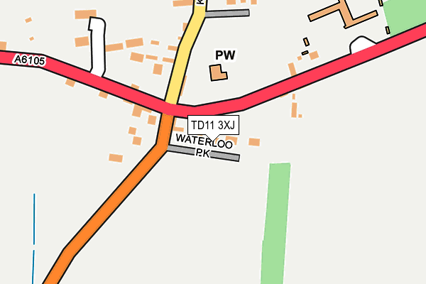 TD11 3XJ map - OS OpenMap – Local (Ordnance Survey)