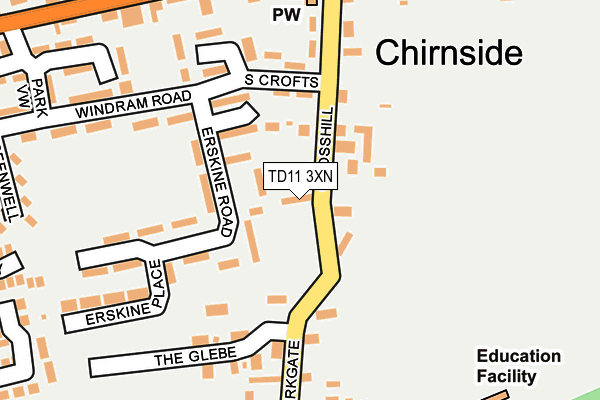 TD11 3XN map - OS OpenMap – Local (Ordnance Survey)