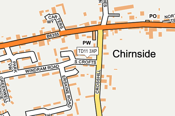 TD11 3XP map - OS OpenMap – Local (Ordnance Survey)