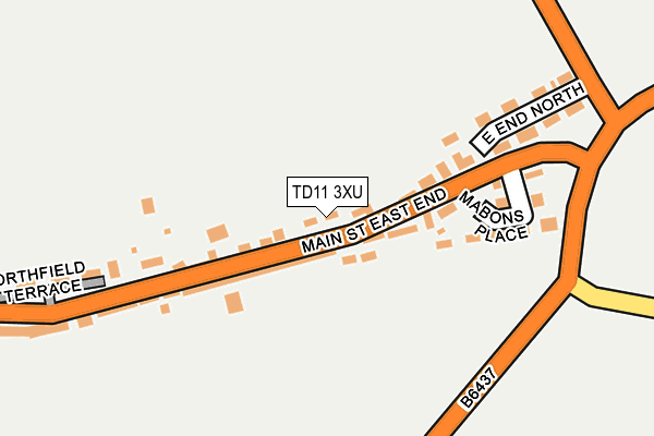 TD11 3XU map - OS OpenMap – Local (Ordnance Survey)
