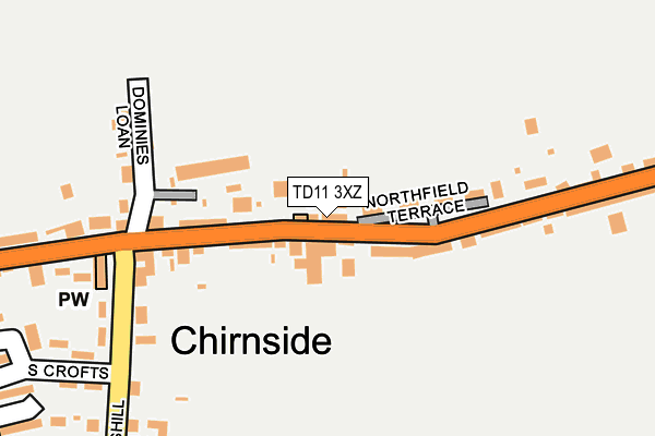 TD11 3XZ map - OS OpenMap – Local (Ordnance Survey)