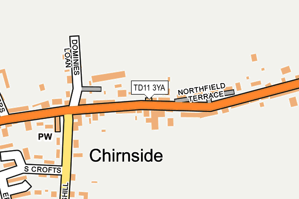 TD11 3YA map - OS OpenMap – Local (Ordnance Survey)