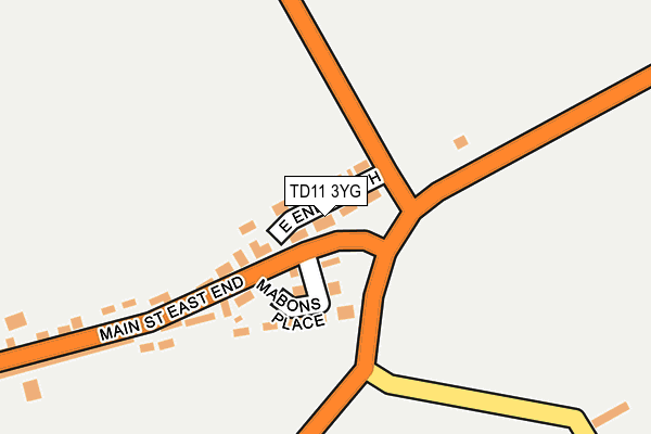 TD11 3YG map - OS OpenMap – Local (Ordnance Survey)