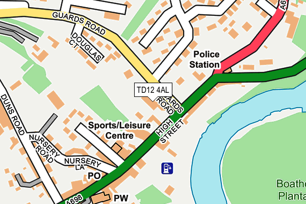 TD12 4AL map - OS OpenMap – Local (Ordnance Survey)