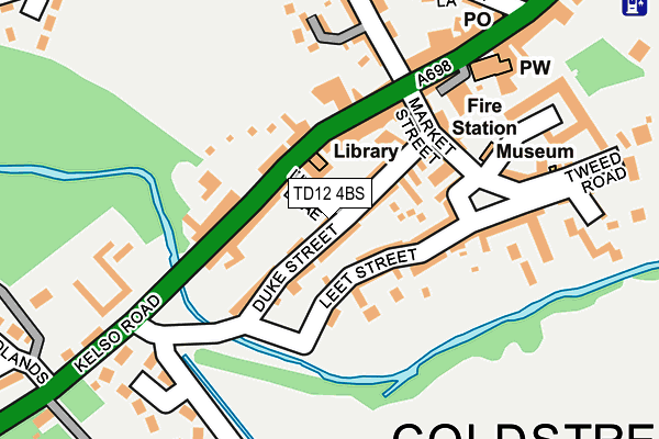 TD12 4BS map - OS OpenMap – Local (Ordnance Survey)