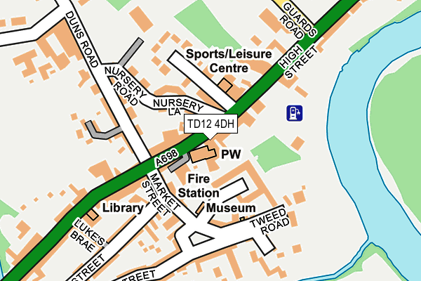 TD12 4DH map - OS OpenMap – Local (Ordnance Survey)