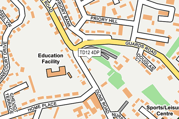 TD12 4DP map - OS OpenMap – Local (Ordnance Survey)