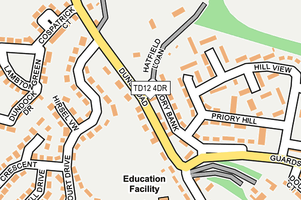 TD12 4DR map - OS OpenMap – Local (Ordnance Survey)
