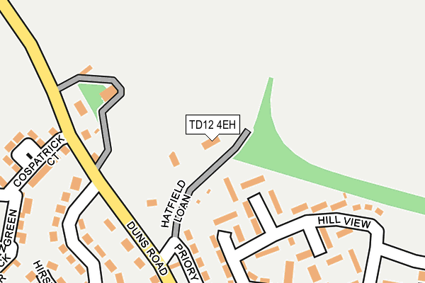 TD12 4EH map - OS OpenMap – Local (Ordnance Survey)