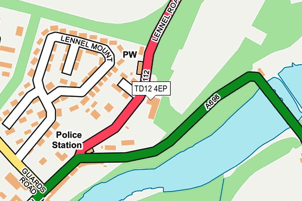 TD12 4EP map - OS OpenMap – Local (Ordnance Survey)