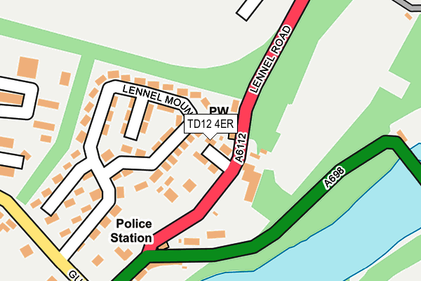 TD12 4ER map - OS OpenMap – Local (Ordnance Survey)