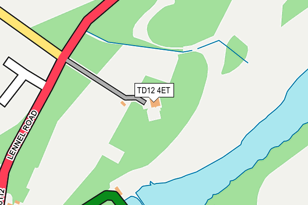 TD12 4ET map - OS OpenMap – Local (Ordnance Survey)