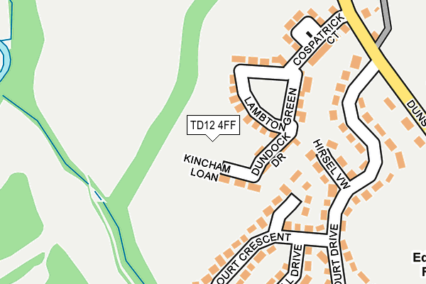 TD12 4FF map - OS OpenMap – Local (Ordnance Survey)
