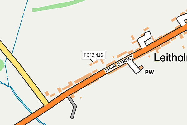 TD12 4JG map - OS OpenMap – Local (Ordnance Survey)