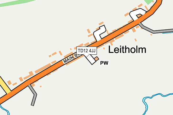 TD12 4JJ map - OS OpenMap – Local (Ordnance Survey)