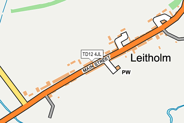 TD12 4JL map - OS OpenMap – Local (Ordnance Survey)