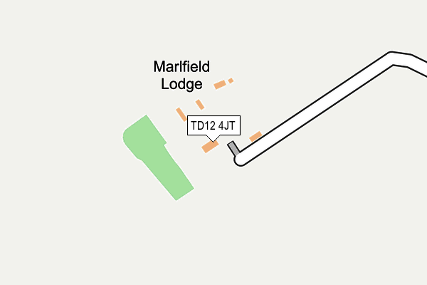 TD12 4JT map - OS OpenMap – Local (Ordnance Survey)