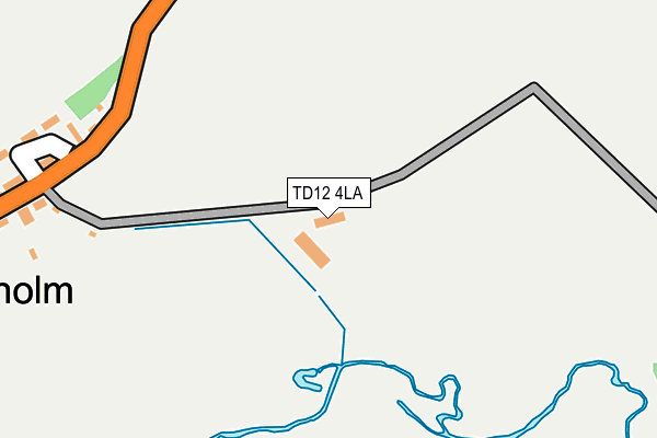 TD12 4LA map - OS OpenMap – Local (Ordnance Survey)