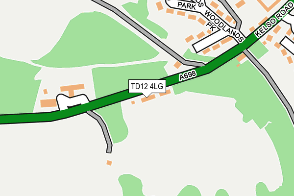 TD12 4LG map - OS OpenMap – Local (Ordnance Survey)
