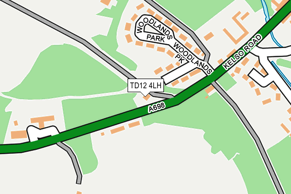 TD12 4LH map - OS OpenMap – Local (Ordnance Survey)
