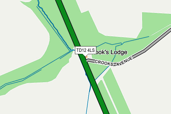 TD12 4LS map - OS OpenMap – Local (Ordnance Survey)