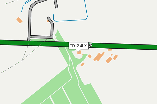 TD12 4LX map - OS OpenMap – Local (Ordnance Survey)