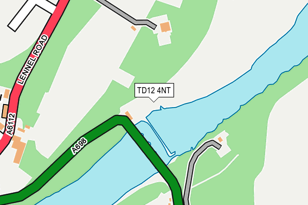 TD12 4NT map - OS OpenMap – Local (Ordnance Survey)