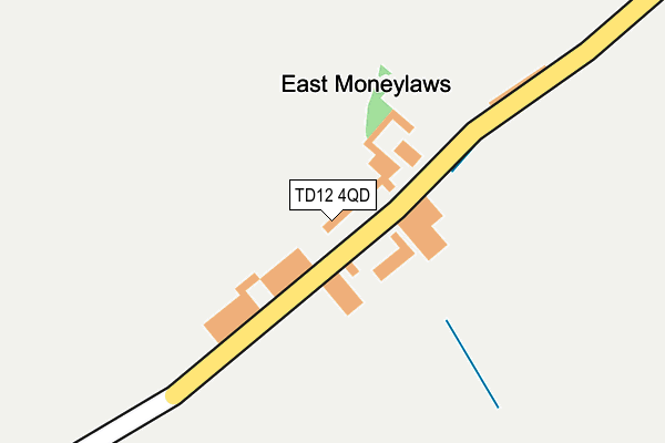 TD12 4QD map - OS OpenMap – Local (Ordnance Survey)
