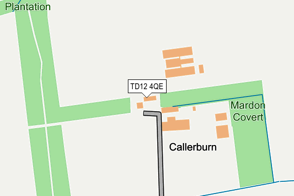 TD12 4QE map - OS OpenMap – Local (Ordnance Survey)
