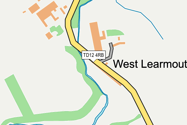 TD12 4RB map - OS OpenMap – Local (Ordnance Survey)