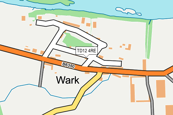 TD12 4RE map - OS OpenMap – Local (Ordnance Survey)