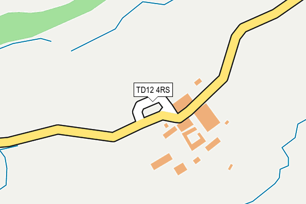 TD12 4RS map - OS OpenMap – Local (Ordnance Survey)