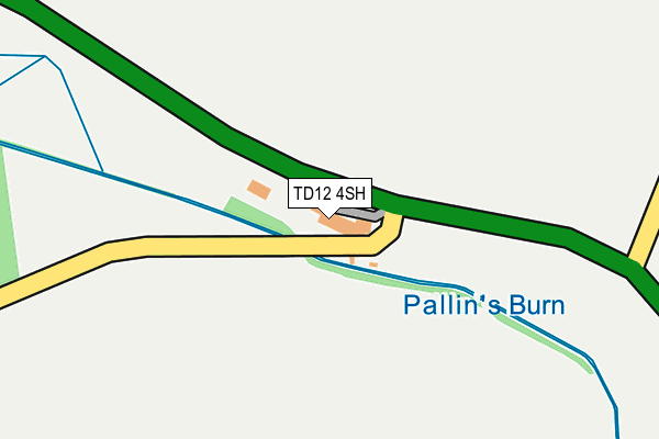 TD12 4SH map - OS OpenMap – Local (Ordnance Survey)